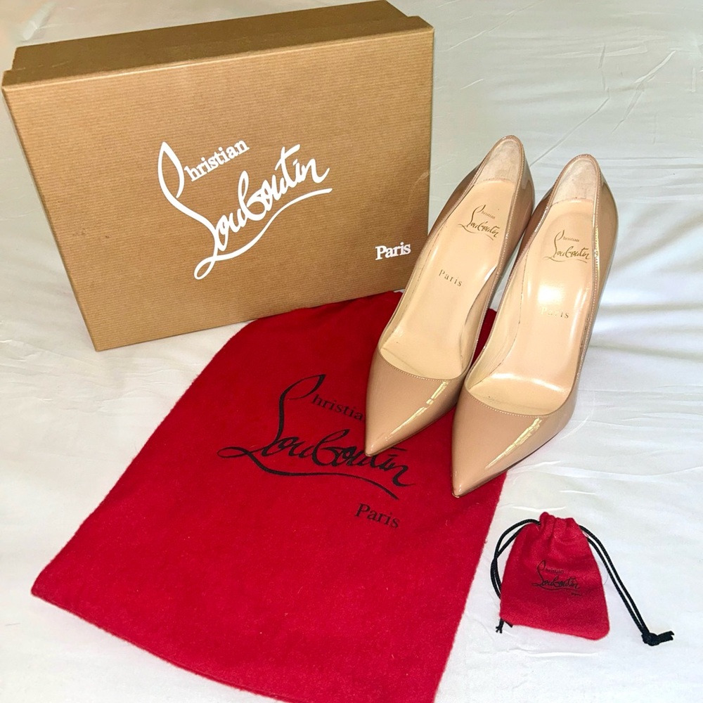 Christian Louboutin So Kate 120 Patent Leather Pointed Toe Pumps with Box, etc